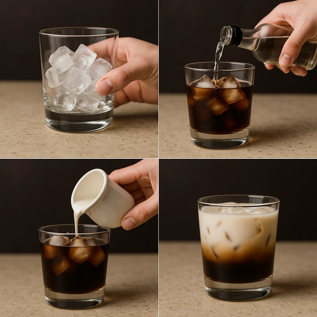 Cómo preparar un cóctel White Russian